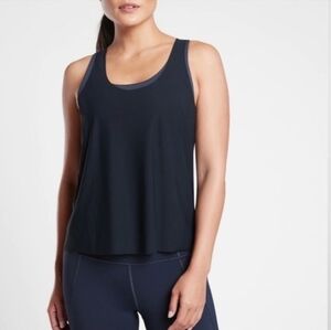 Athleta Ultimate 2-in-1 Support Top In Navy Size S